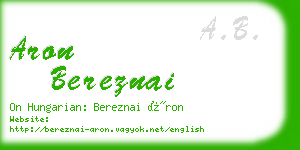 aron bereznai business card